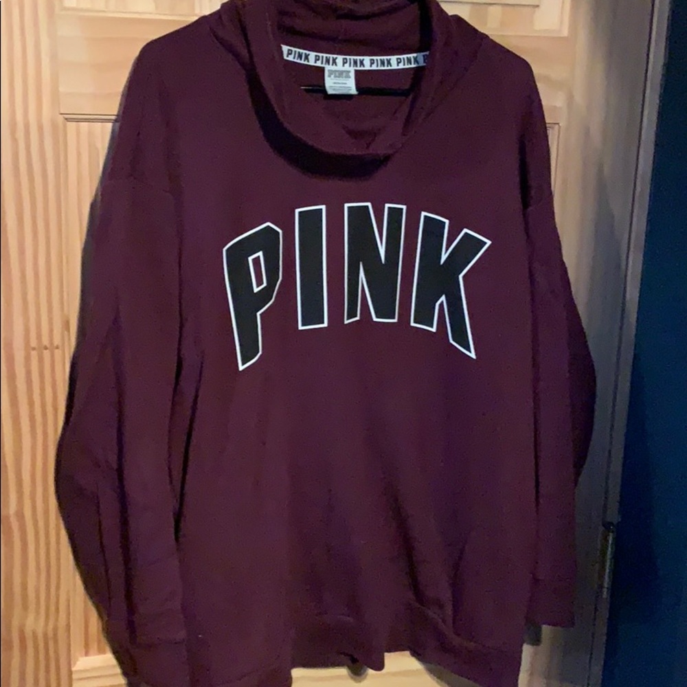 Large pink sweatshirt maroon